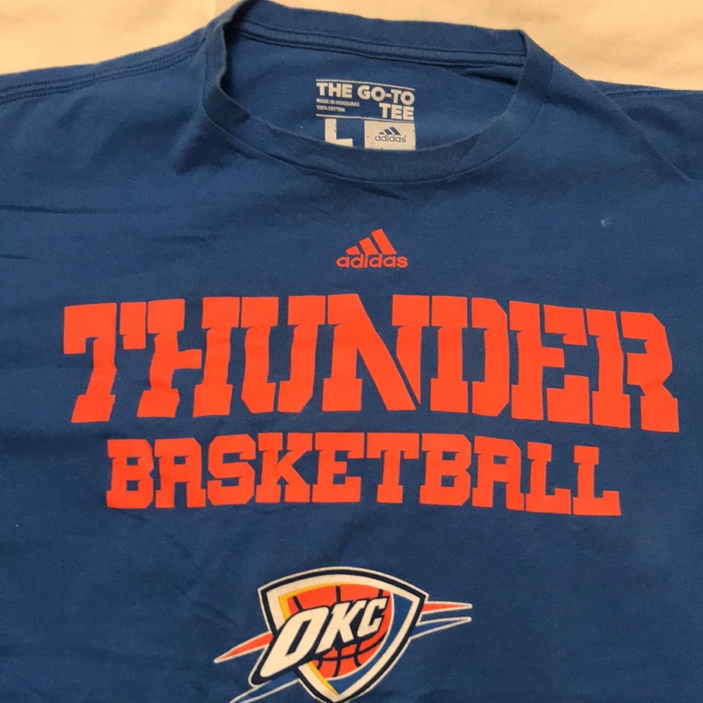 Adidas OKC thunder basketball T-shirt